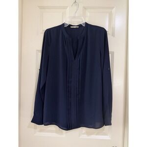 41 hawthorne top women blue top size M